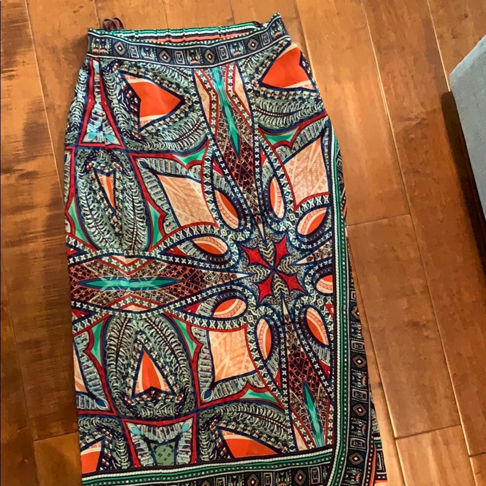 Maeve Patterned Silk Skirt